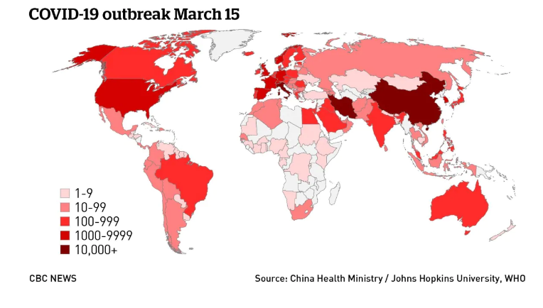 COVID-19 outbreak March 15-CBC News