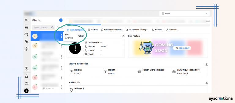 Edit patient profiles in the patient portal software