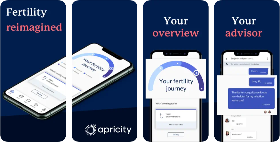 Apricity virtual fertility clinic app