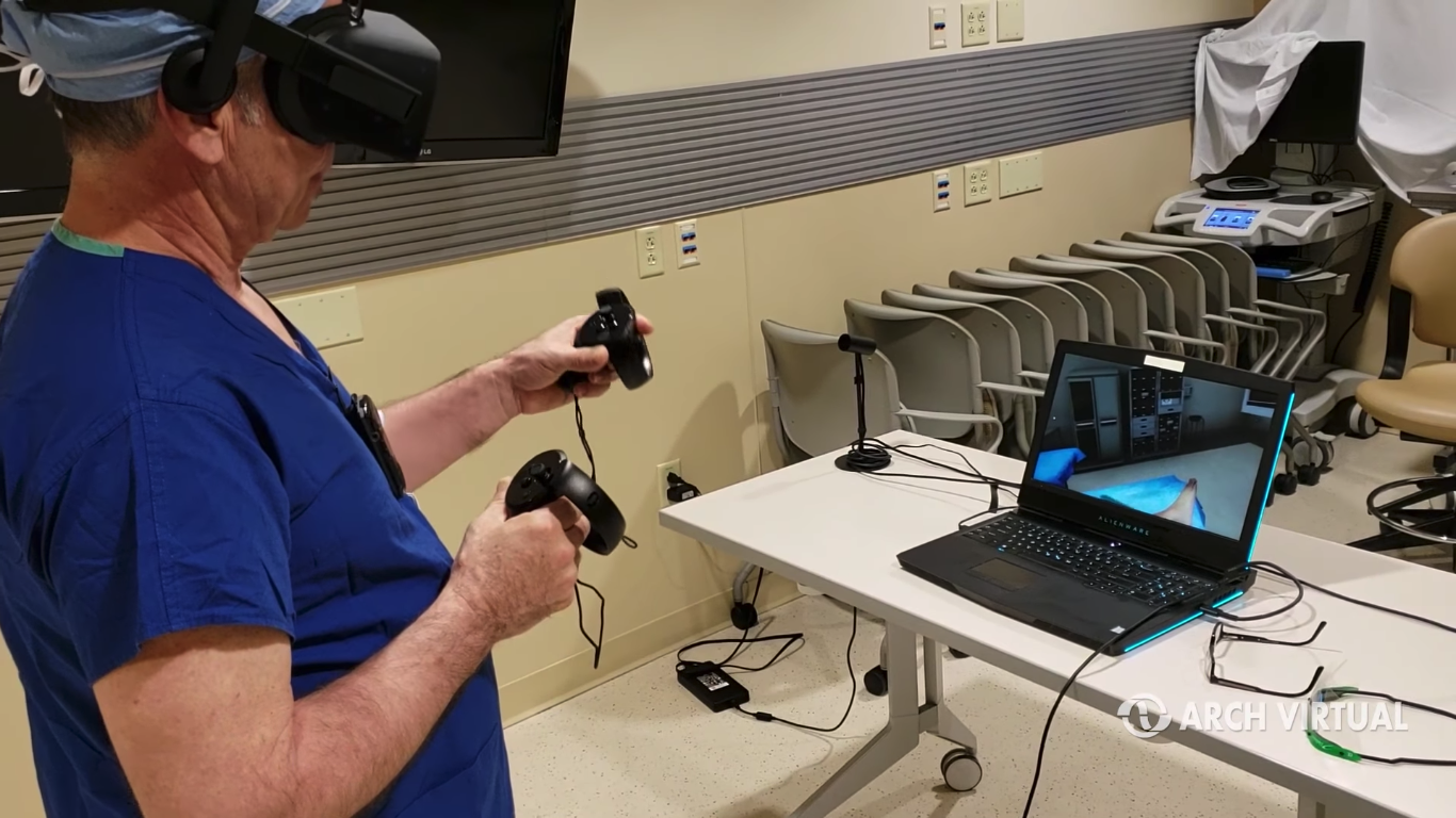 Medical simulation training using healthcare VR app