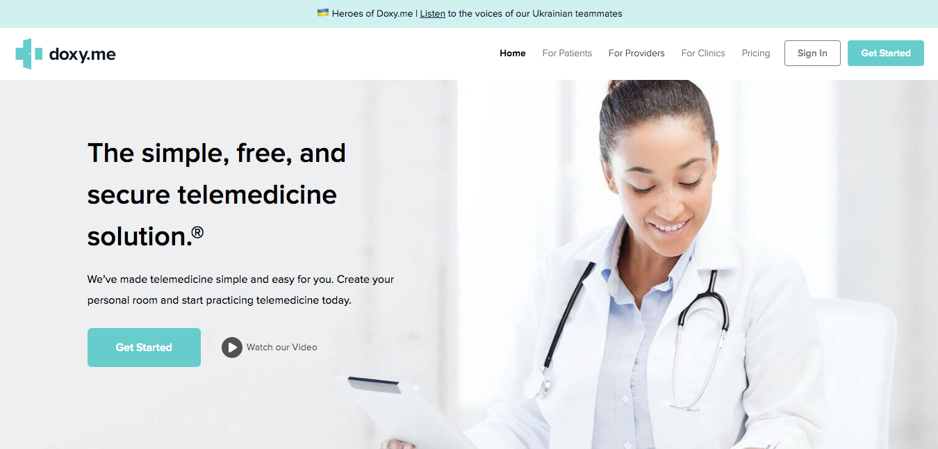 Doxy.me telehealth platform