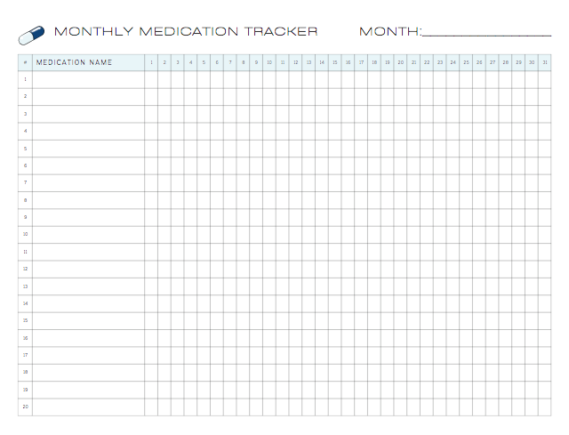 Medication tracker template 3