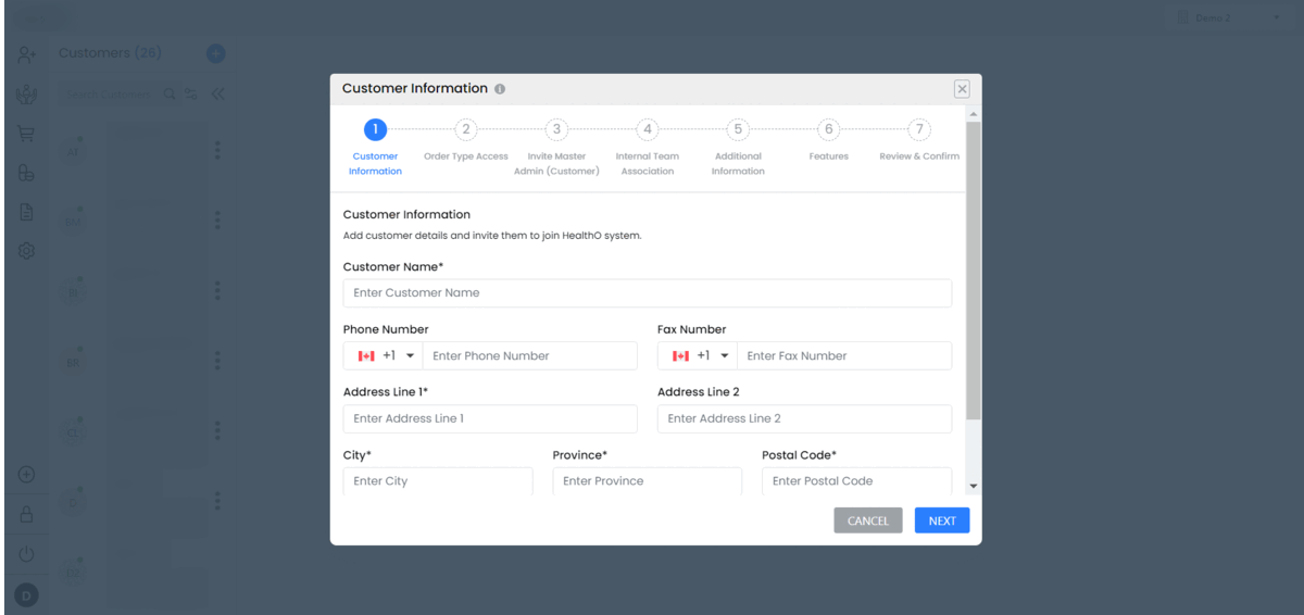 Create and manage patient, provider and vendor profiles