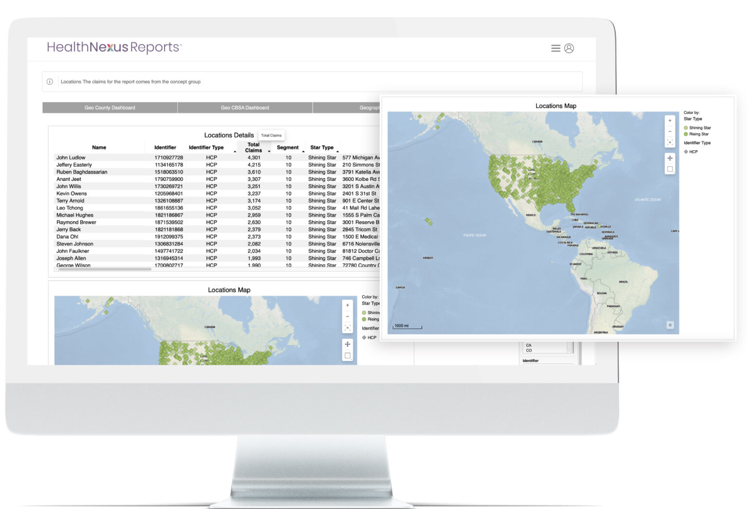 Healthcare analytics software PurpleLab features