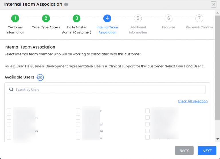 Internal team allocation feature