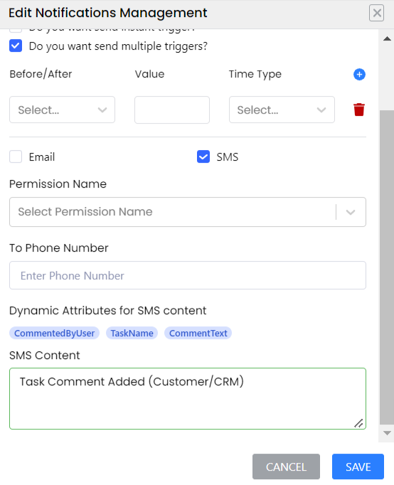 Manage notifications in hospital management software