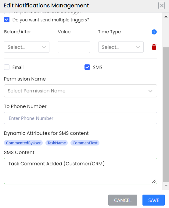 Set and manage automated notification
