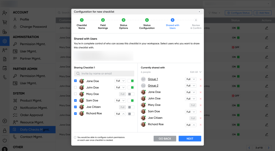 No-code checklist maker