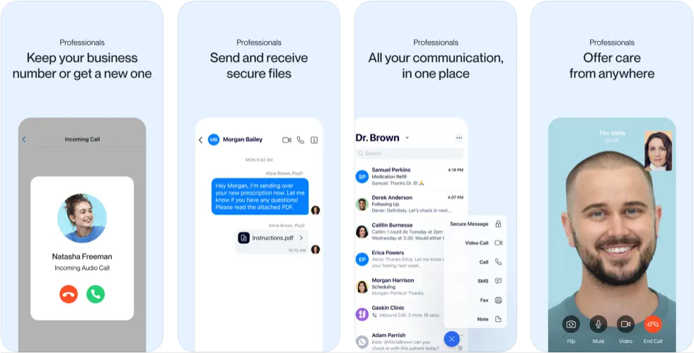 Spruce app for medical communication