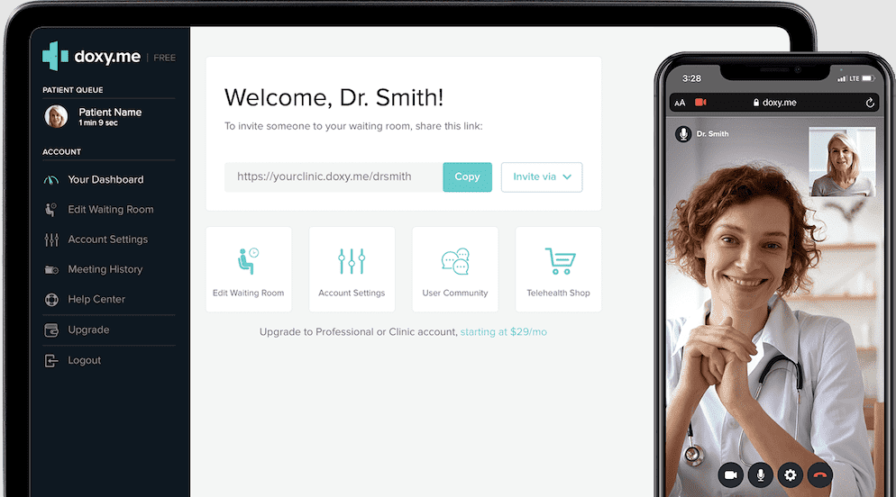 Doxy.me telehealth platform